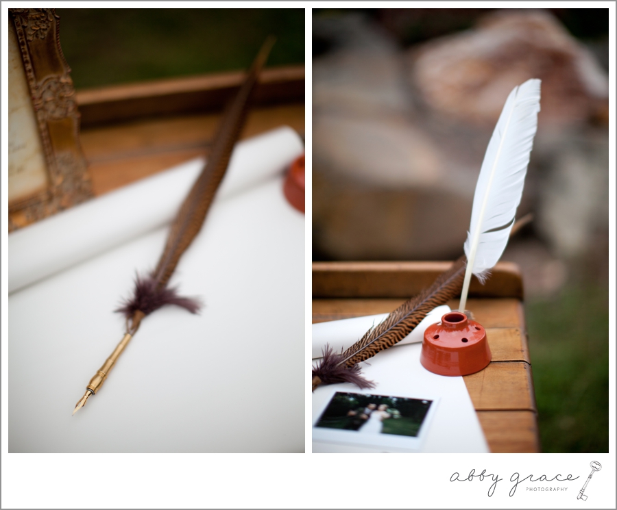 Harry Potter wedding inspiration shoot quill and ink