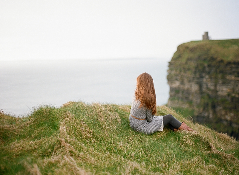Ireland film portrait session at the Cliffs of Moher- Abby Grace Photography