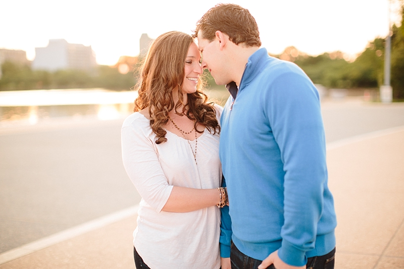 Sunrise engagement session at the Jefferson Memorial- Abby Grace Photography