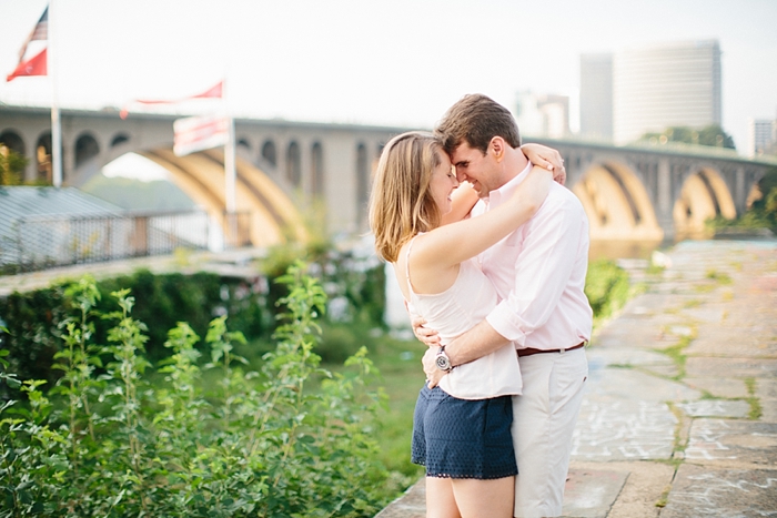 Preppy Georgetown engagement session on the water- Abby Grace Photography