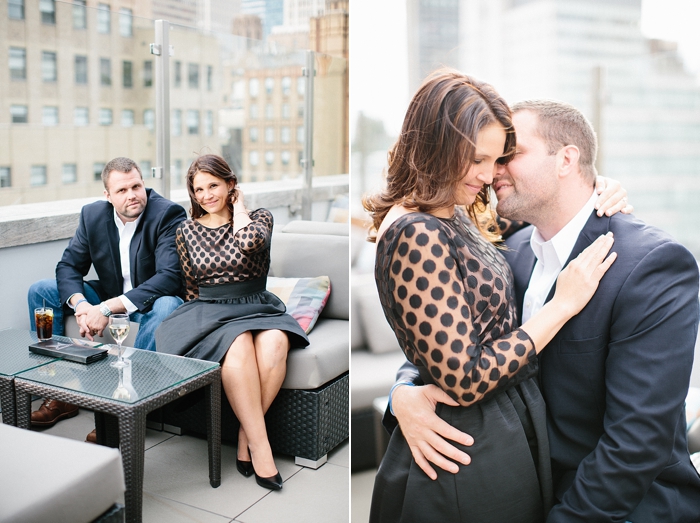 New York City rooftop lounge anniversary session- Abby Grace Photography