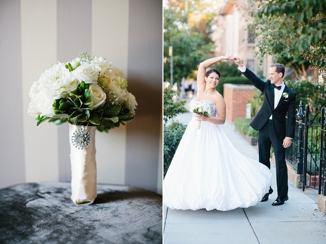 Wedding bouqets delivered to bridal suite- Abby Grace Photography