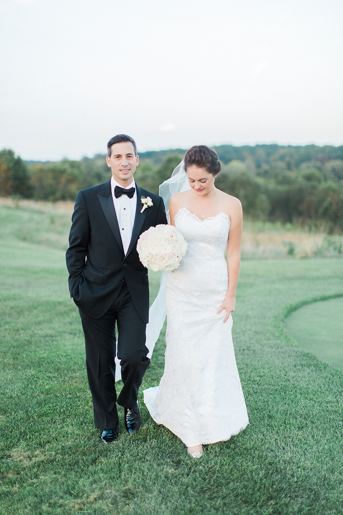 Blush + white Creighton Farms wedding | Abby Grace Photography