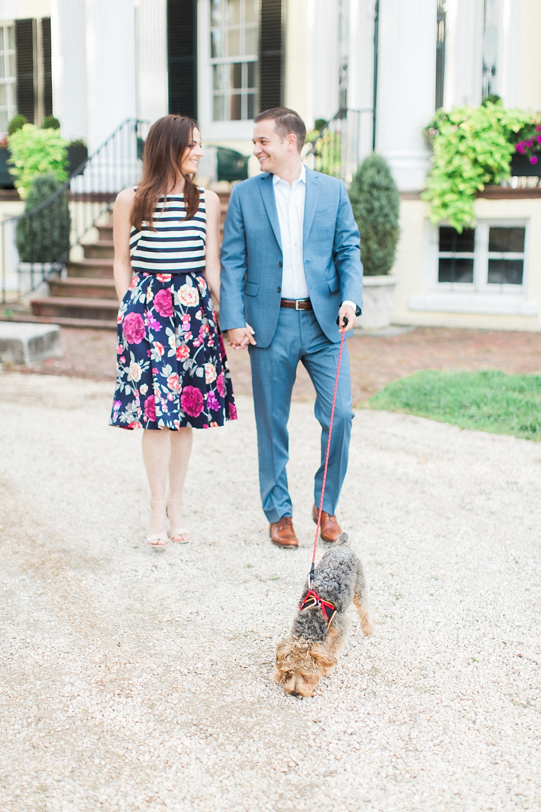 Oatlands Plantation engagement session with Yorkie Poo puppy | Abby Grace