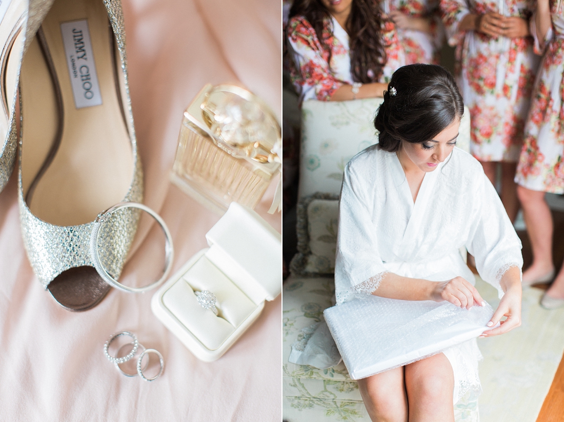 Silver Jimmy Choos wedding shoes | Abby Grace