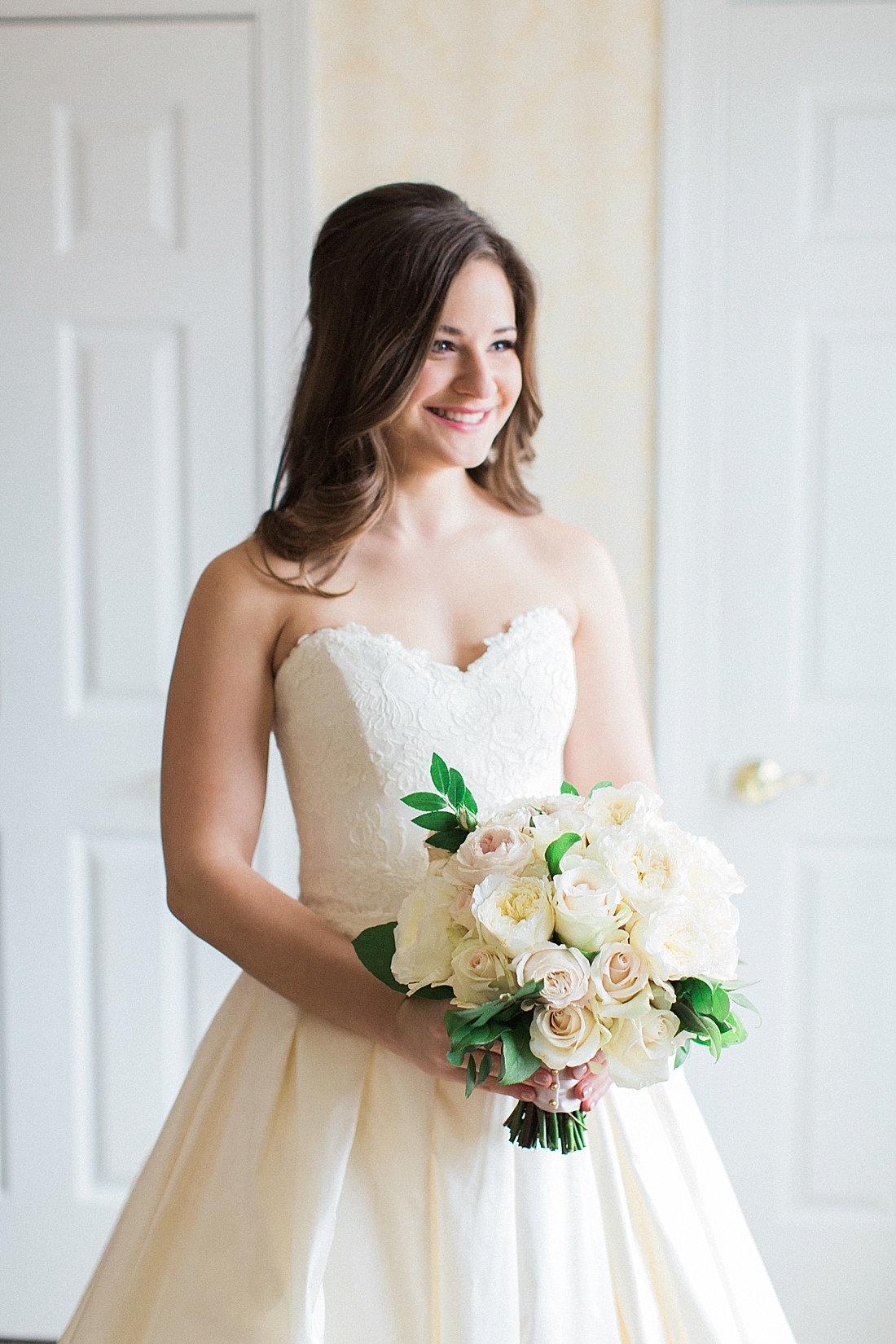 A-line wedding ball gown with lace detail | Abby Grace Photography