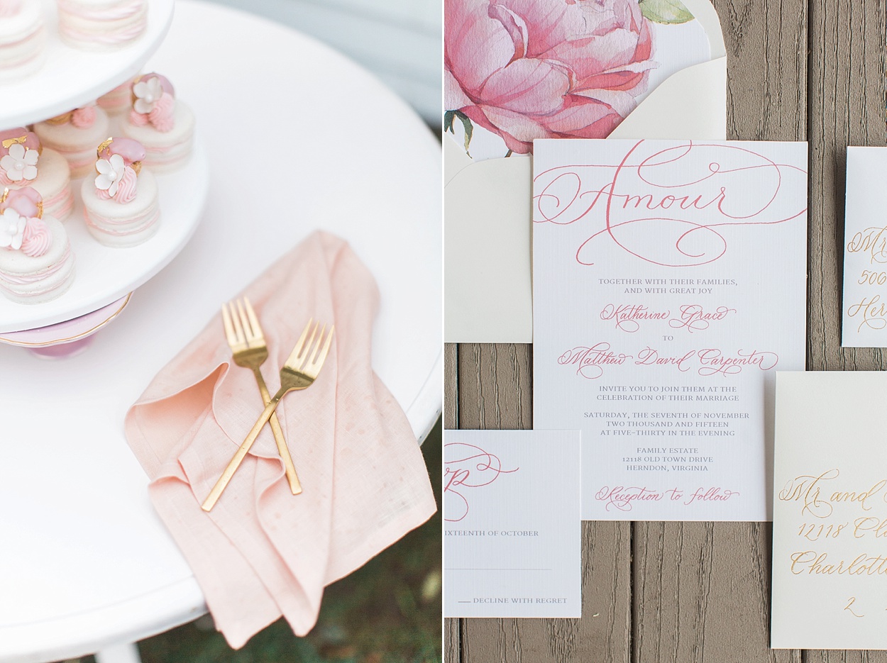 French styled wedding shoot with blush + soft green | Dear Sweetheart Events + Abby Grace Photography 