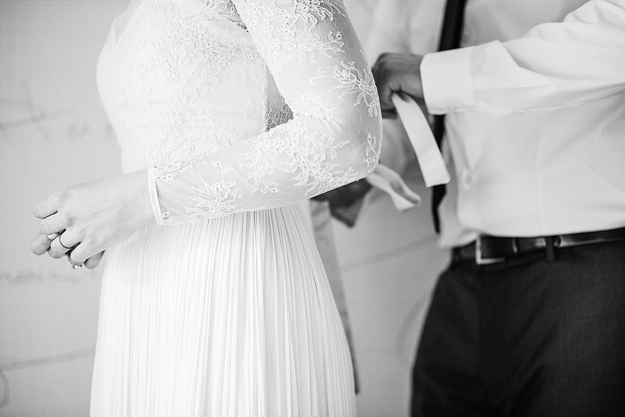 BHLDN Waterfall Dress | Washington DC elopement style vow renewal | Justin & Mary