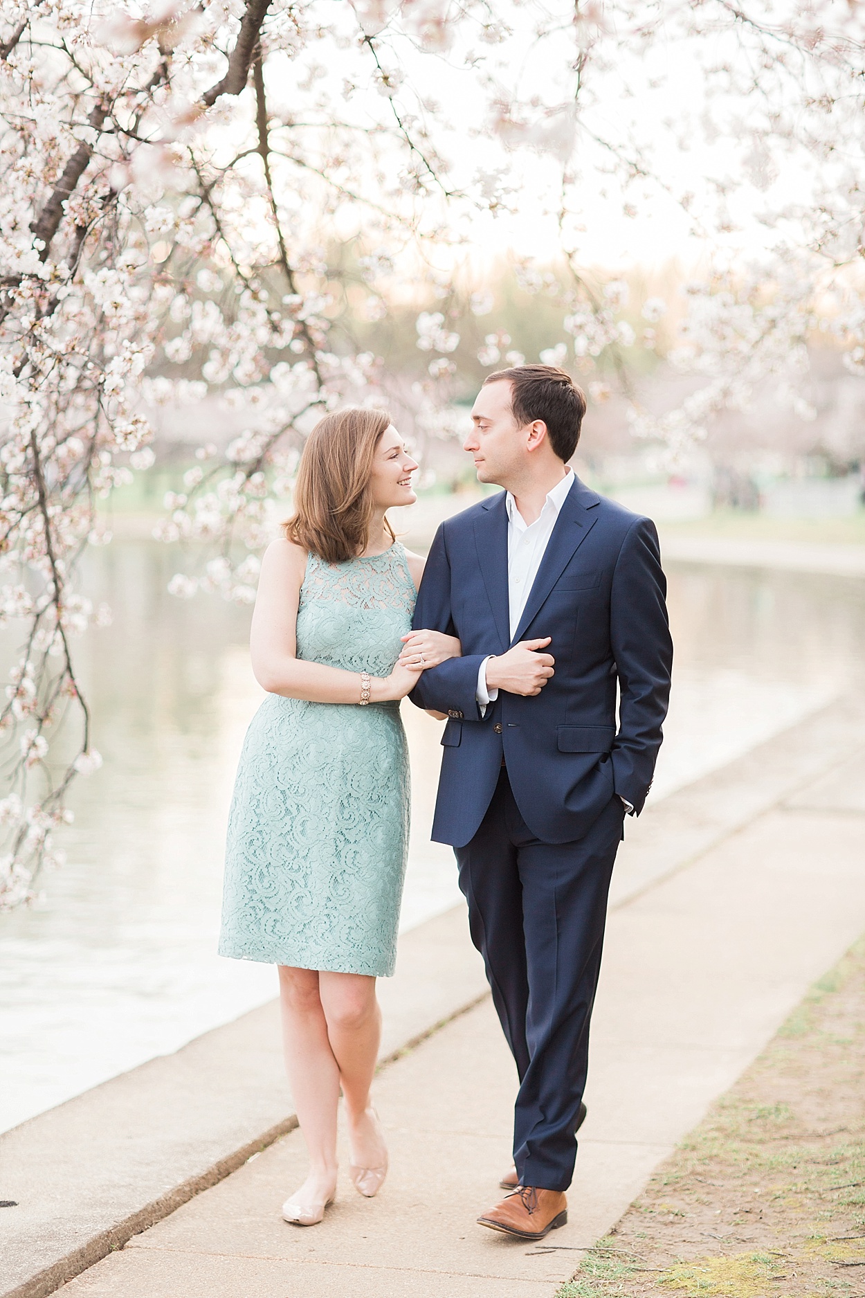 Washington DC cherry blossoms engagement session | Abby Grace