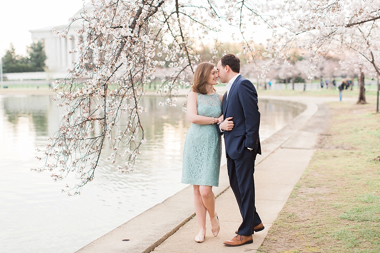 Washington DC cherry blossoms engagement session | Abby Grace