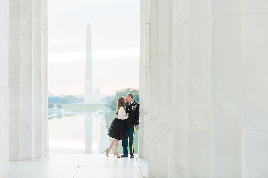 Anniversary portraits at the Lincoln Memorial | Abby Grace Photography