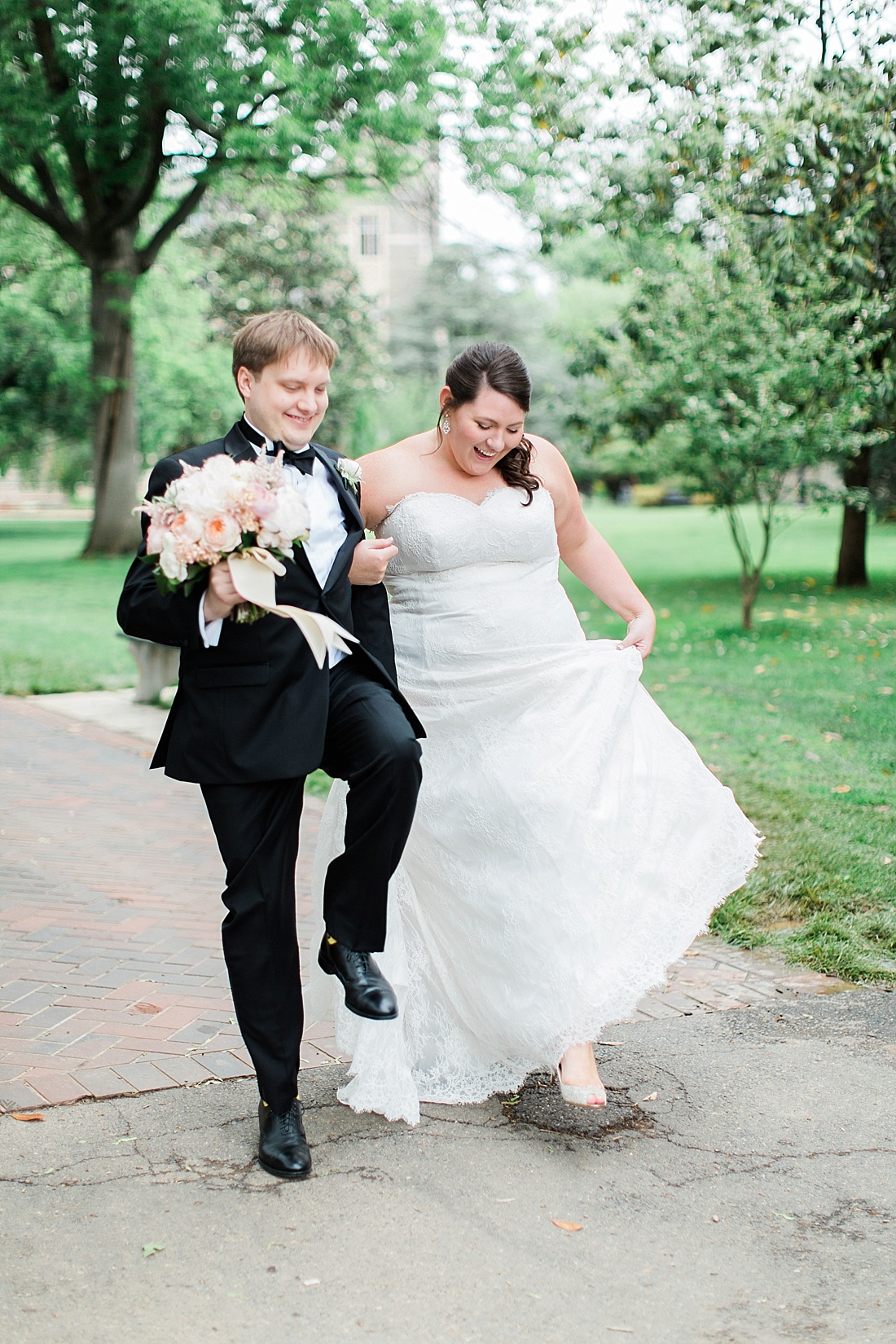 Georgetown University soft pink wedding portraits | Abby Grace Photography