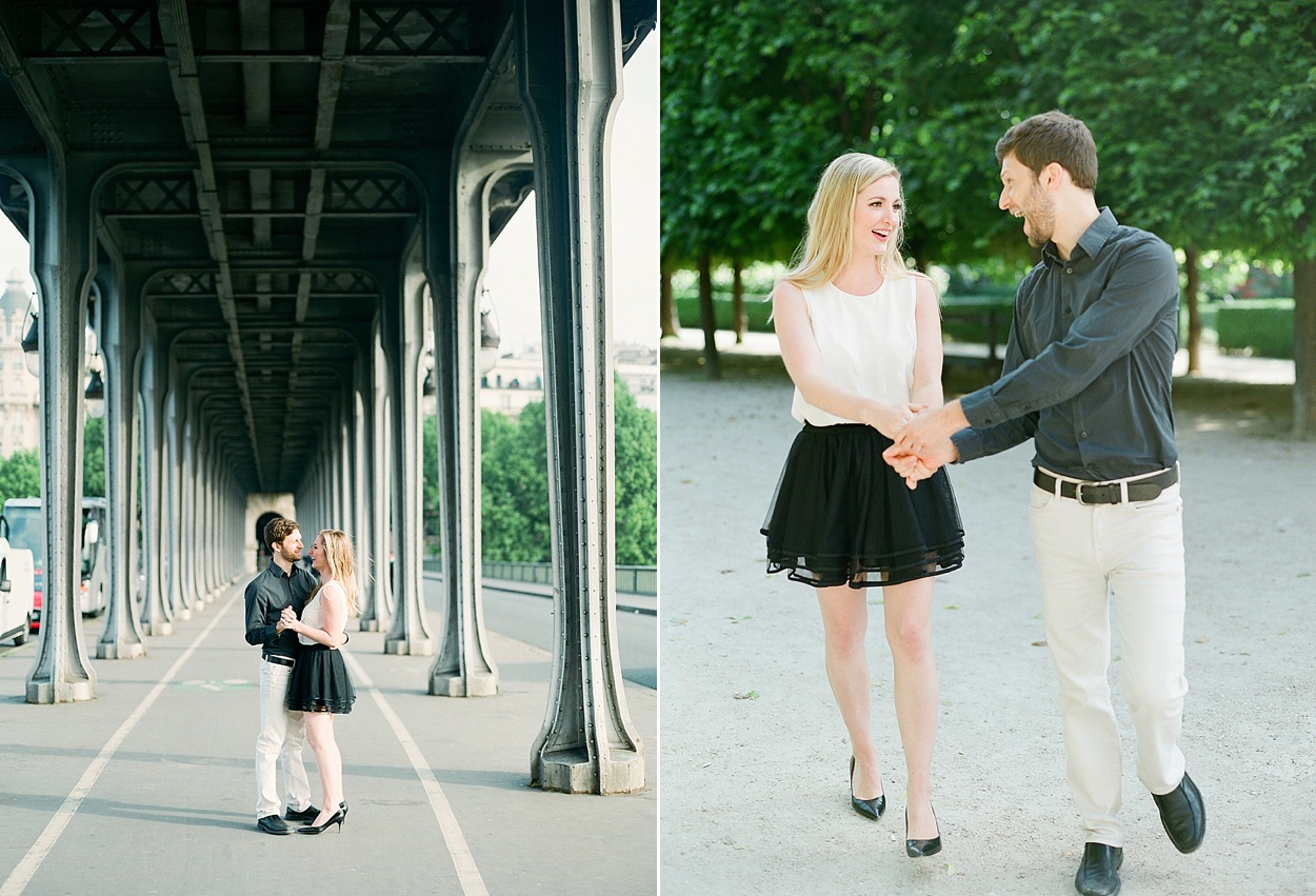 romantic Paris, France portraits at Pont de Bir-Hakeim | Abby Grace Photography