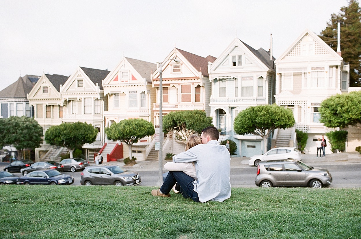 San Francisco engagement portraits at the Painted Ladies by Abby Grace