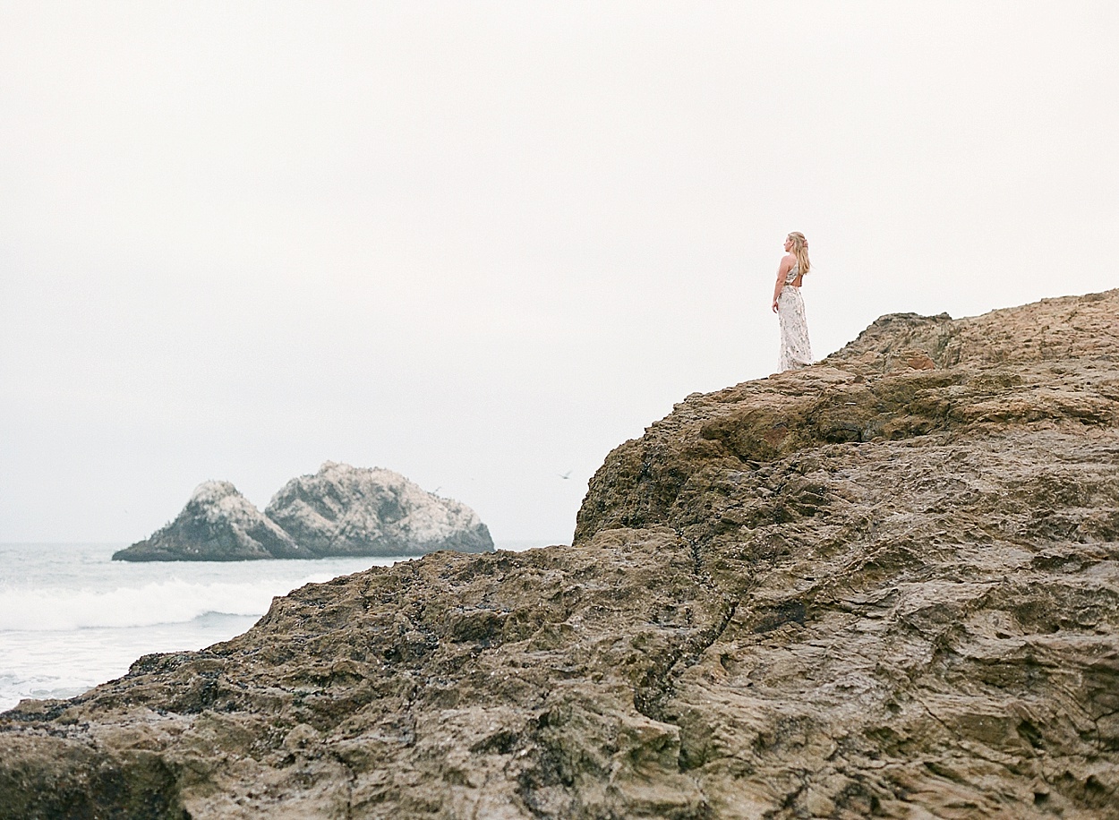 San Francisco engagement portraits at the Sutro Baths by Abby Grace