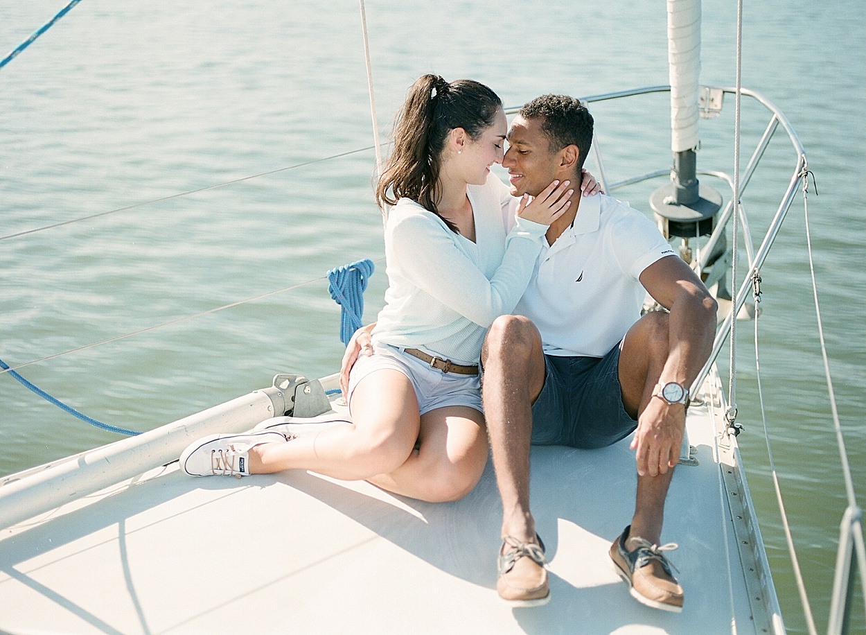 Annapolis sailboat engagement session | Abby Grace