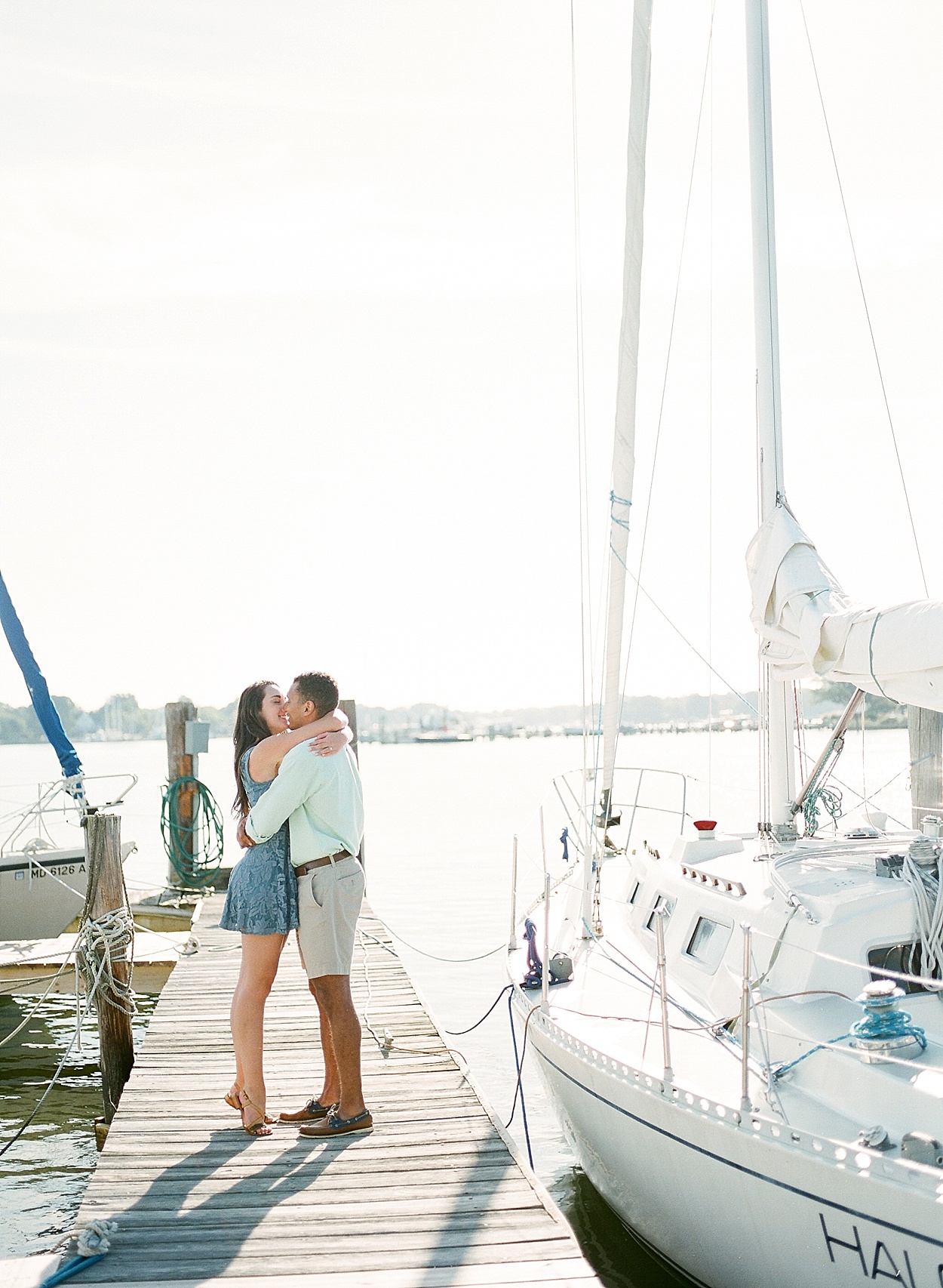 Annapolis sailboat engagement session | Abby Grace