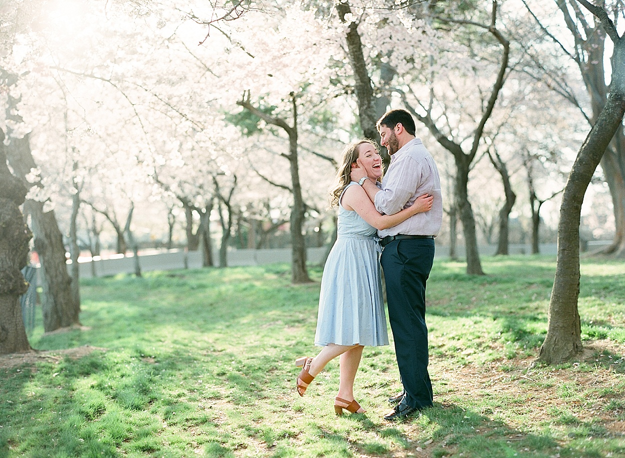 DC cherry blossom engagement session by Abby Grace