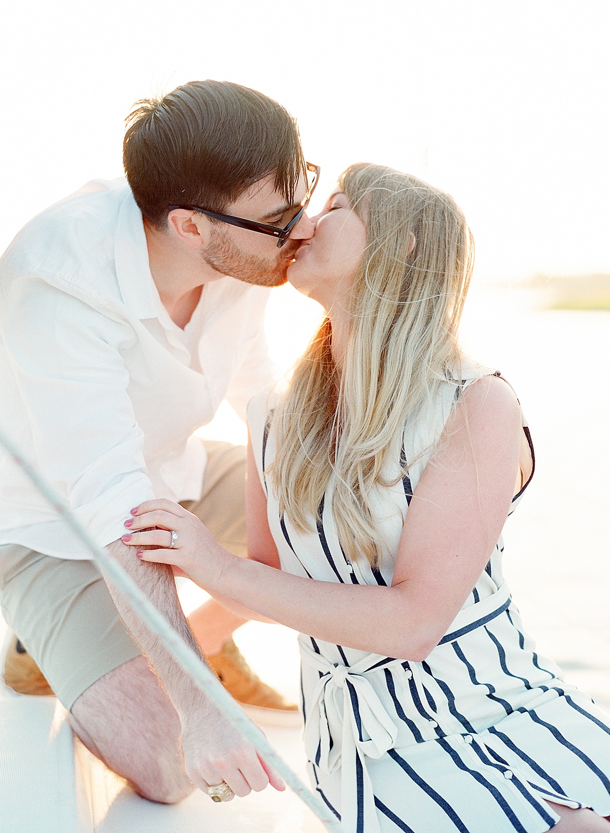 Sailboat engagement session at sunrise by Abby Grace