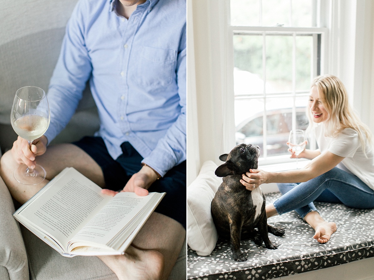Capitol Hill in-home lifestyle anniversary portraits | Abby Grace Photography 