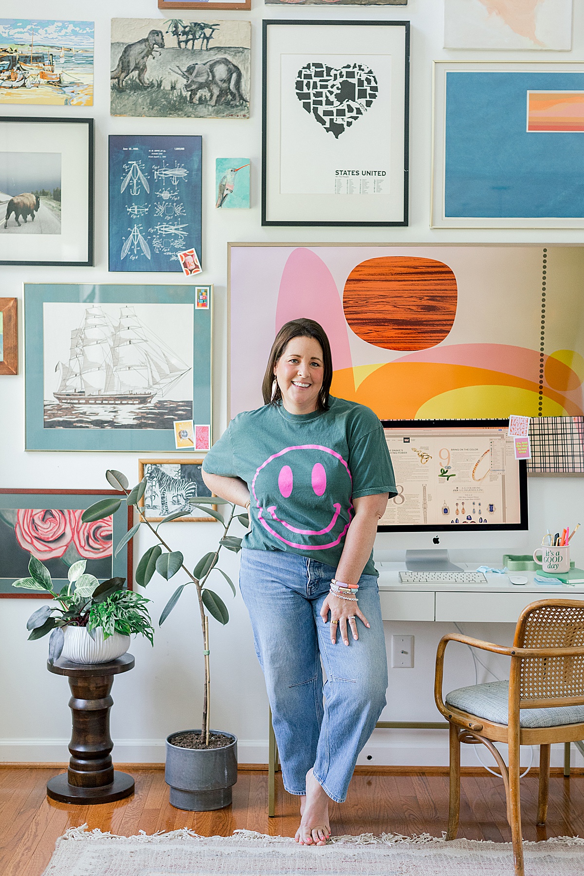 Bold & colorful brand shoot for brand & publication designer Wendy Wade of Weswen Design | Abby Grace Photography