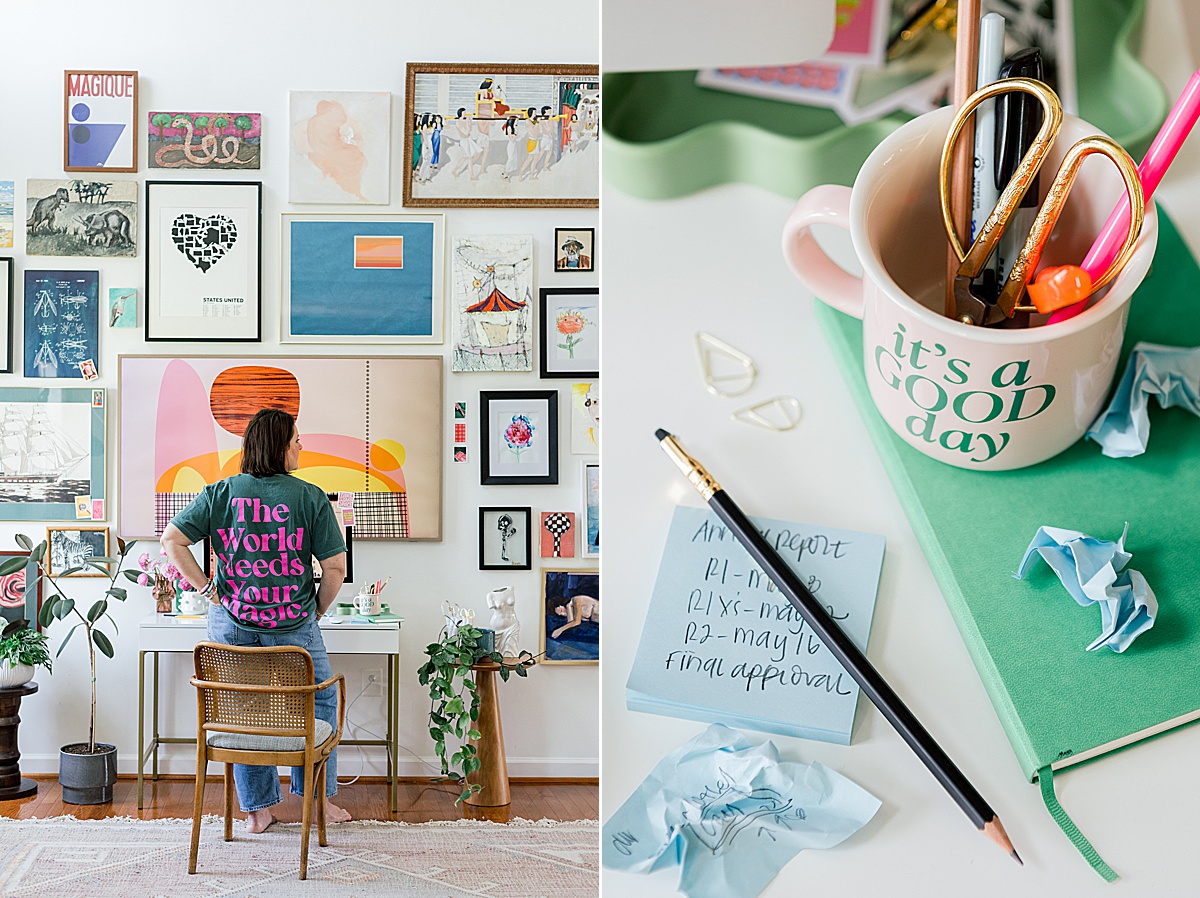 Bold & colorful brand shoot for brand & publication designer Wendy Wade of Weswen Design | Abby Grace Photography