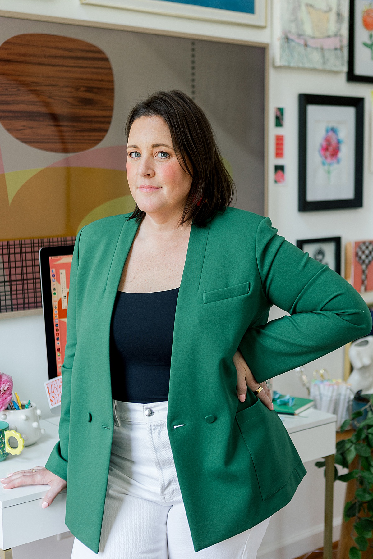 Bold & colorful brand shoot for brand & publication designer Wendy Wade of Weswen Design | Abby Grace Photography