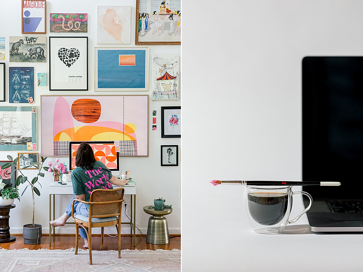 Bold & colorful brand shoot for brand & publication designer Wendy Wade of Weswen Design | Abby Grace Photography