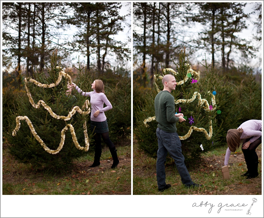 Christmas tree farm love shoot photo session
