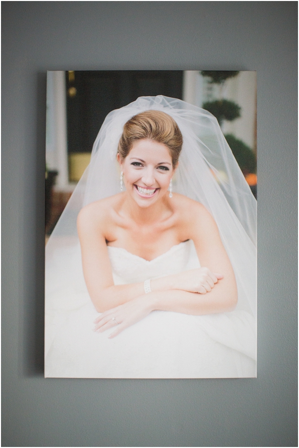 Lauren's bridal portrait on canvas- Abby Grace Photography