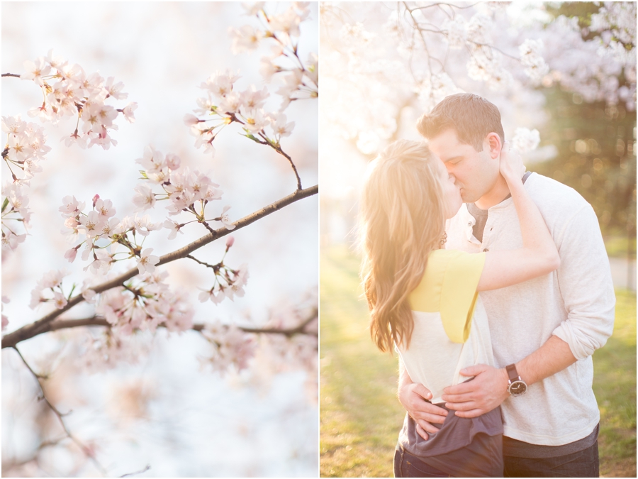 Cherry Blossoms engagement photo- Abby Grace Photography