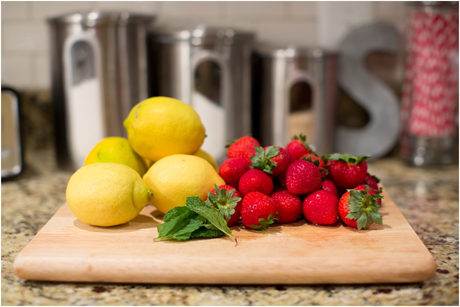 Strawberry mint lemonade recipe- Abby Grace Photography
