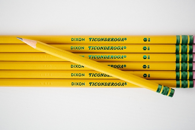 Ticonderoga pencils- Abby Grace Photography