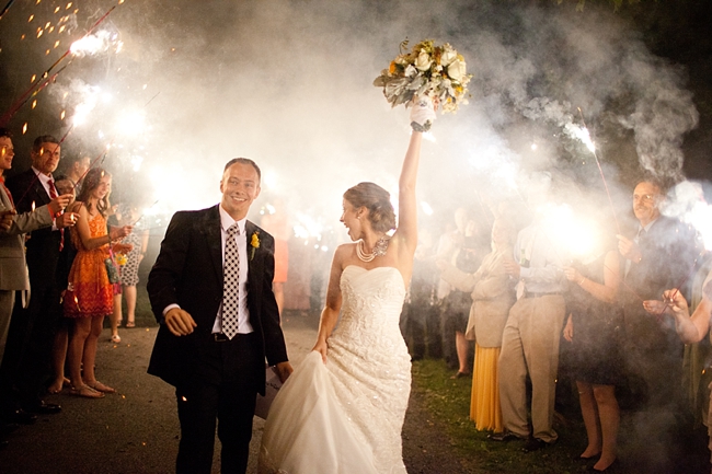 Wedding sparkler exit- Abby Grace Photography