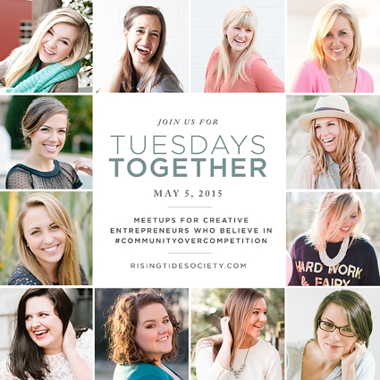 Rising Tide Society, Tuesdays Together- graphic by Krista A Jones