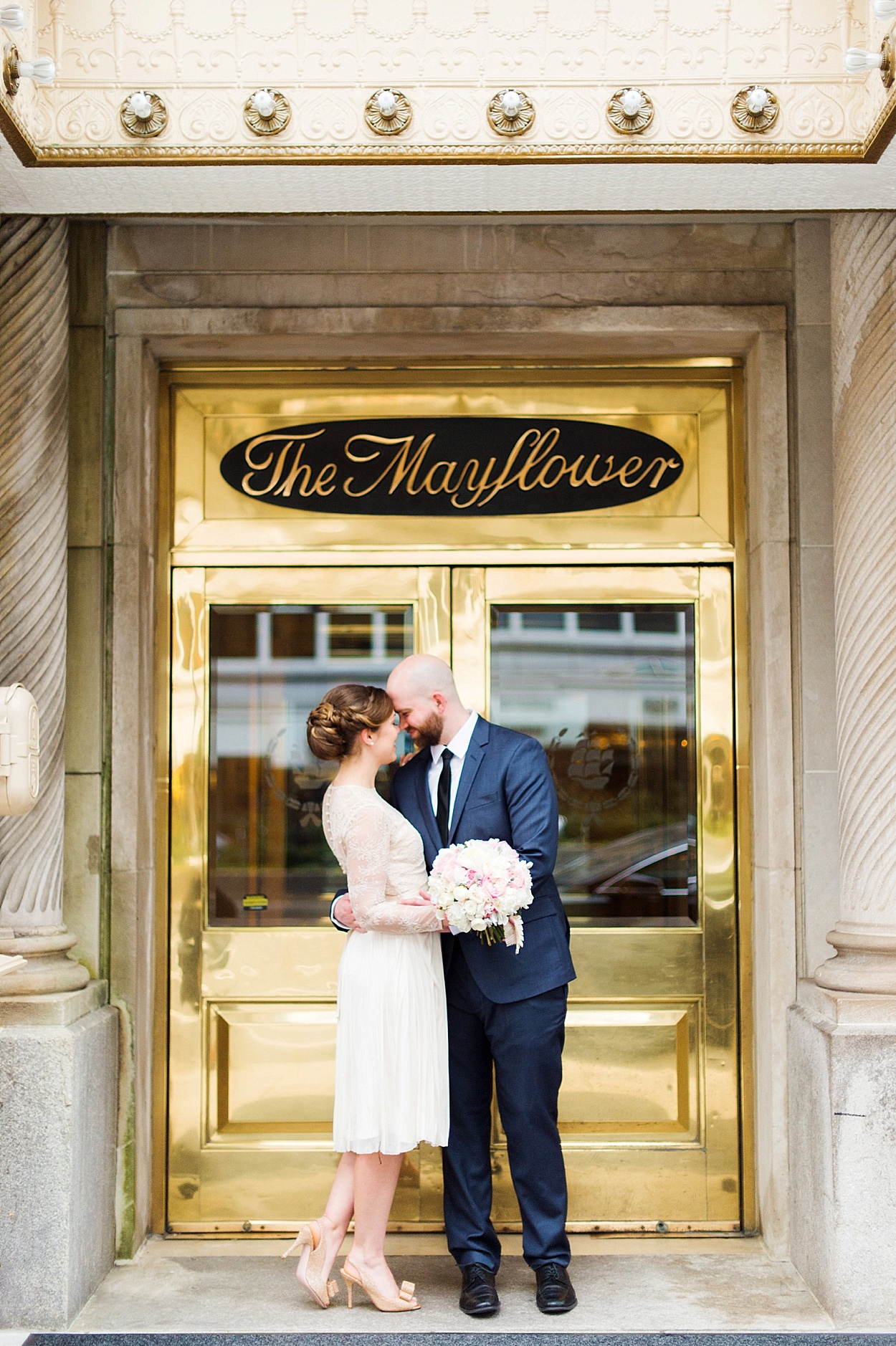 The Mayflower DC wedding | Washington DC elopement style vow renewal | Justin & Mary