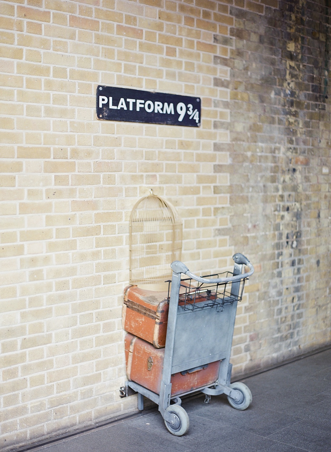 Platform 9 3/4 at King's Cross in London, England | Fine art travel photographer Abby Grace