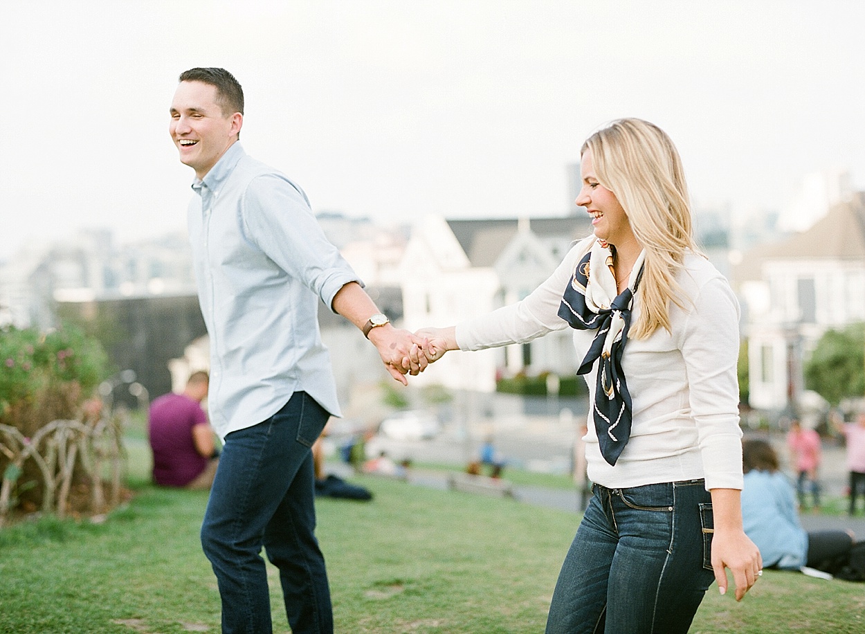San Francisco engagement portraits at the Painted Ladies by Abby Grace