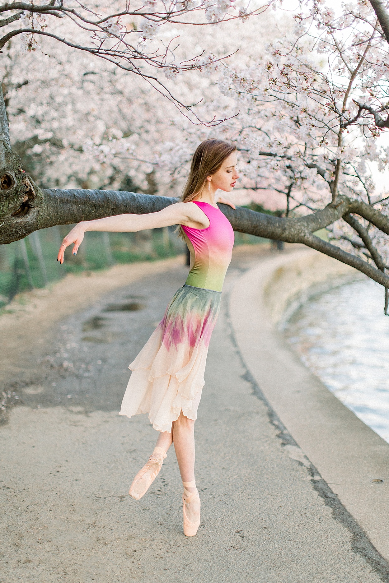 DC cherry blossom ballerina portraits for LaBella Dancewear | Abby Grace